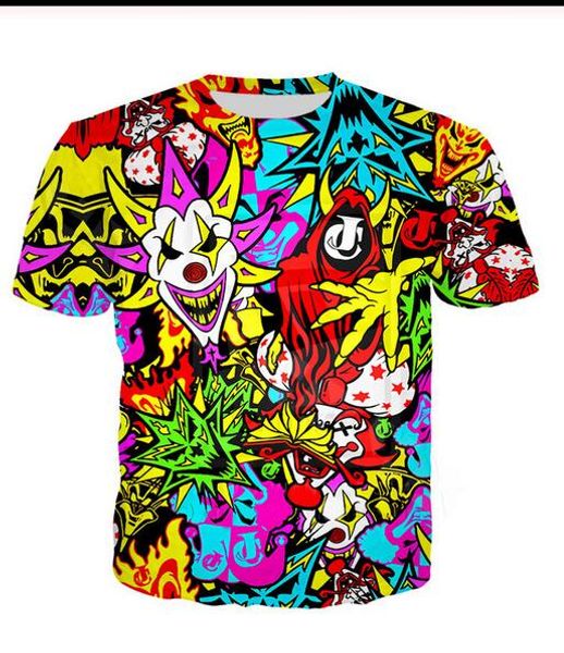 new fashion mens / womans insane clown posse shirt summer style funny 3d print casual t-shirt plus size t0108, White;black
new fashion mens / womans insane clown posse shirt summer style funny 3d print casual t-shirt plus size t0108, White;black