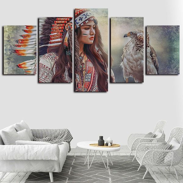 5 panels war bonnet birds indians artworks giclee canvas wall art for home decor abstract poster canvas print oil painting
5 panels war bonnet birds indians artworks giclee canvas wall art for home decor abstract poster canvas print oil painting