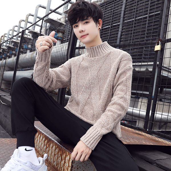 2019 new men sweater qiu dong loose half a turtleneck sweater youth oblique lines, White;black
2019 new men sweater qiu dong loose half a turtleneck sweater youth oblique lines, White;black