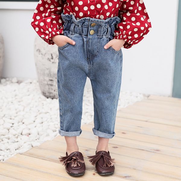 wear 2020 slim high waist jeans wear children's children's comfortable casual jeans baby girl, Blue
wear 2020 slim high waist jeans wear children's children's comfortable casual jeans baby girl, Blue