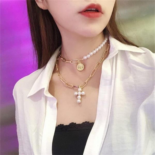 zg fashion punk pearl choker necklace collar statement gold pendant necklaces for women jewelry, Silver
zg fashion punk pearl choker necklace collar statement gold pendant necklaces for women jewelry, Silver