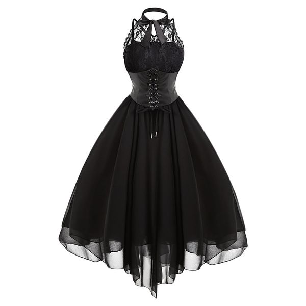 gamiss 2017 gothic bow party dress women vintage black sleeveless cross back lace panel corset swing dress robe vestidos femme, White;black
gamiss 2017 gothic bow party dress women vintage black sleeveless cross back lace panel corset swing dress robe vestidos femme, White;black