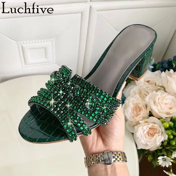 slippers diamond open toe woman chunky high heels party shoes slip on summer green zapatos mujer, Black
slippers diamond open toe woman chunky high heels party shoes slip on summer green zapatos mujer, Black