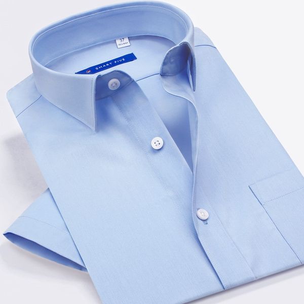 men's casual shirts smart five shirt camisa social masculina 100% cotton short sleeve men brand whiteslim fit man, White;black 
men's casual shirts smart five shirt camisa social masculina 100% cotton short sleeve men brand whiteslim fit man, White;black