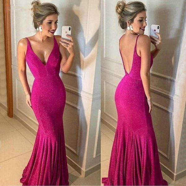 fuchsia mermaid evening dresses long women formal dress 2019 banquet v-neck backless special occasion party prom gown, Black
fuchsia mermaid evening dresses long women formal dress 2019 banquet v-neck backless special occasion party prom gown, Black