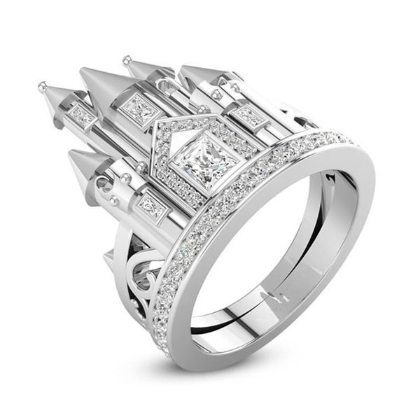 luxury zircon ring romantic castle rings for women wedding statement party jewelry valentine'day gifts, Slivery;golden
luxury zircon ring romantic castle rings for women wedding statement party jewelry valentine'day gifts, Slivery;golden