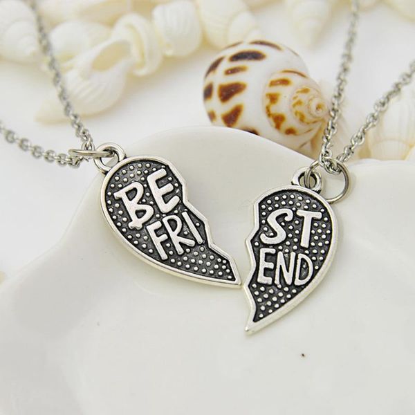 fashion--2pc puzzle heart friend pendant necklace friendship collier women men jewelry friends bff gifts brinco choker xmas party, Silver
fashion--2pc puzzle heart friend pendant necklace friendship collier women men jewelry friends bff gifts brinco choker xmas party, Silver