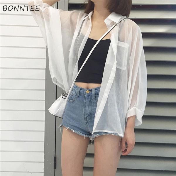 women's blouses & shirts women sunscreen clothes 2021 summer student coat chic womens chiffon thin outwear loose shirt ladies korean so, White
women's blouses & shirts women sunscreen clothes 2021 summer student coat chic womens chiffon thin outwear loose shirt ladies korean so, White