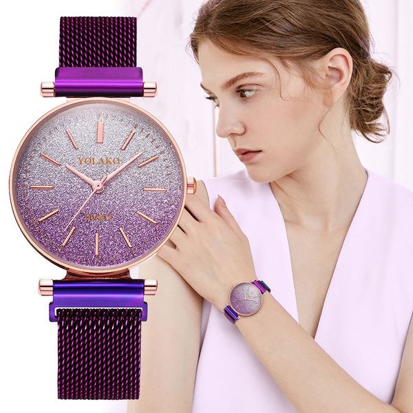 quartz stainless steel band women magnet buckle gradient color ladies women wrist watches dress watch gifts wrist party d, Slivery;brown
quartz stainless steel band women magnet buckle gradient color ladies women wrist watches dress watch gifts wrist party d, Slivery;brown