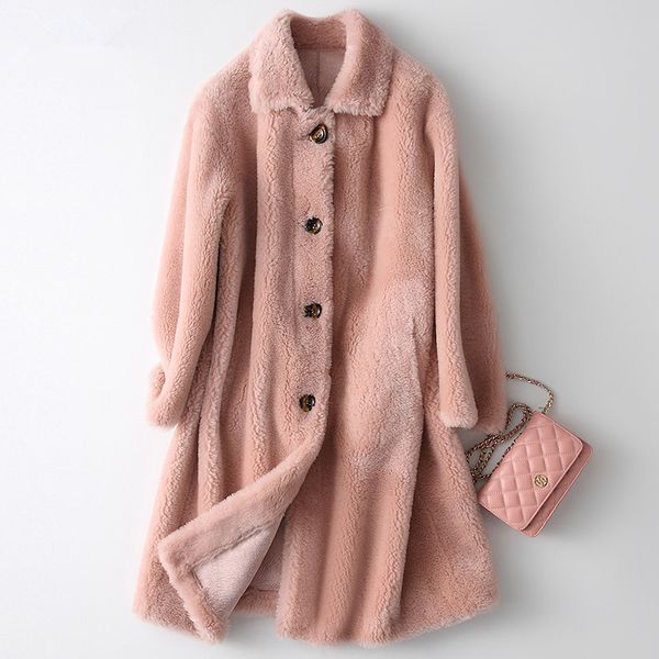 real female 100% wool coat autumn winter jacket women sheep shearling fur korean pink jackets kqn12214 my2025, Black
real female 100% wool coat autumn winter jacket women sheep shearling fur korean pink jackets kqn12214 my2025, Black