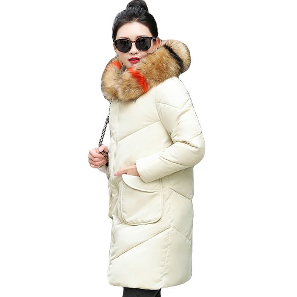 2019 new design women winter jacket long hooded with fur collar winter coat outwear padded female parka abrigos mujer invierno, Black
2019 new design women winter jacket long hooded with fur collar winter coat outwear padded female parka abrigos mujer invierno, Black