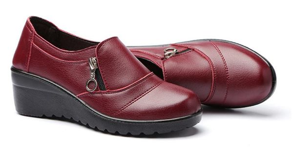 2020 women's shoes in spring and autumn with new style slope heel round head mother shoes@7095, Black
2020 women's shoes in spring and autumn with new style slope heel round head mother shoes@7095, Black