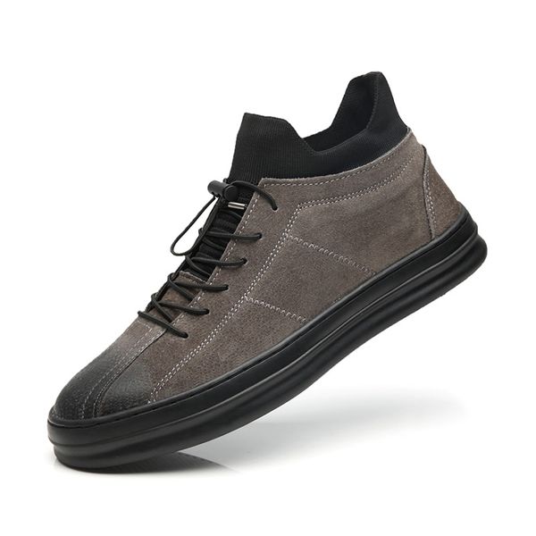 2019 winter men ankle boots luxury rubber warm men winter shoes, Black