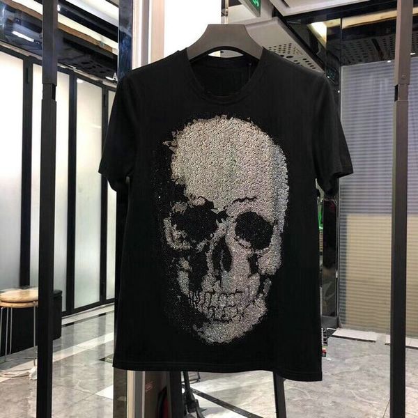 мужская высококачественная футболка с коротким рукавом хлопок crewneck свободный череп алмаз печатные мужчины футболка повседневная вязаная, White;black
мужская высококачественная футболка с коротким рукавом хлопок crewneck свободный череп алмаз печатные мужчины футболка повседневная вязаная, White;black