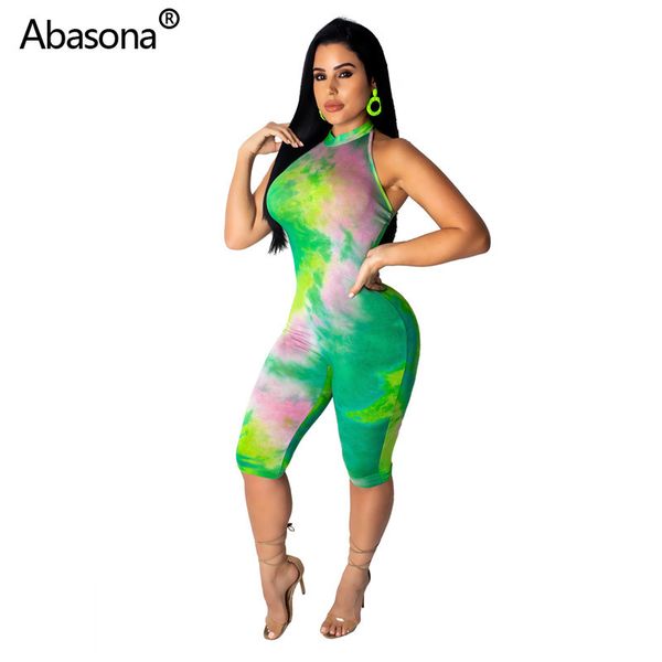 2019 new sleeveless colorful tie dye print halter high waist bodycon jumpsuit female backless club party romper playsuit, Black;white
2019 new sleeveless colorful tie dye print halter high waist bodycon jumpsuit female backless club party romper playsuit, Black;white