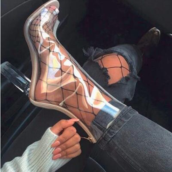 2020 summer women transparent heels sandals boots quality clear block 11cm high heels platform party jelly pvc prom shoes, Black
2020 summer women transparent heels sandals boots quality clear block 11cm high heels platform party jelly pvc prom shoes, Black