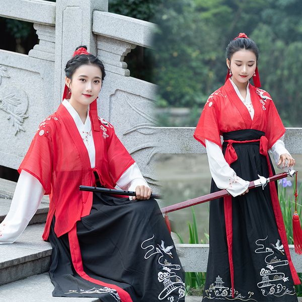 2019 origional chinese-style chinese clothing women's embroidery cross collar long sleeve jacket skirt martial arts-style studen, Black;red
2019 origional chinese-style chinese clothing women's embroidery cross collar long sleeve jacket skirt martial arts-style studen, Black;red
