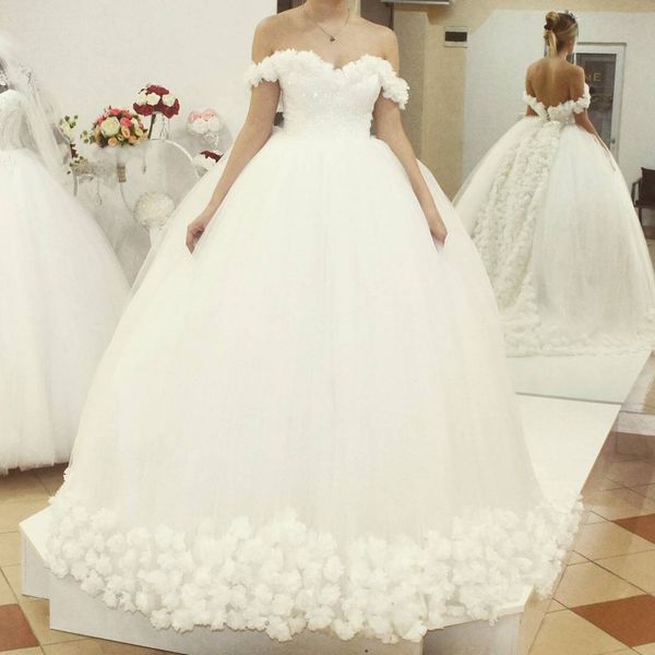 ball gown wedding dresses off shoulder floor length hand made flowers beads church garden bridal gown plus size vestido de novia, White;pink
ball gown wedding dresses off shoulder floor length hand made flowers beads church garden bridal gown plus size vestido de novia, White;pink