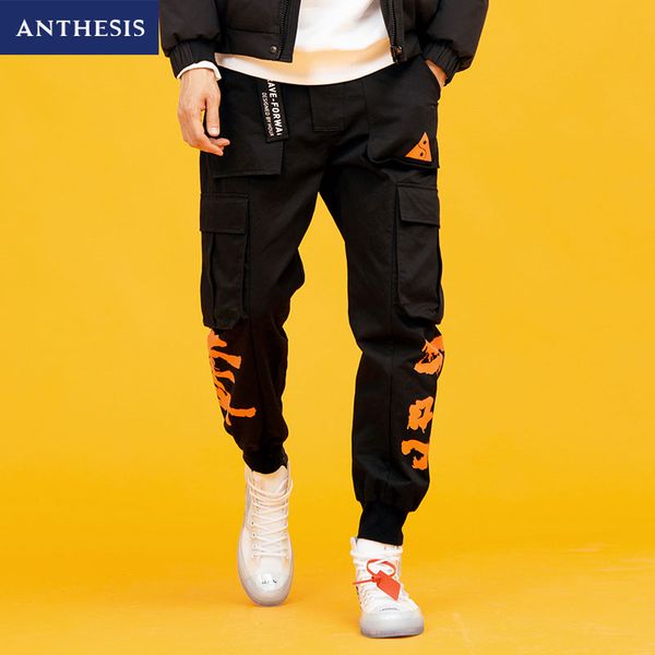 houxu 2018 new men tooling pants tide brand oriental style korean printed hip hop packets oriental tide pants male, Black
houxu 2018 new men tooling pants tide brand oriental style korean printed hip hop packets oriental tide pants male, Black