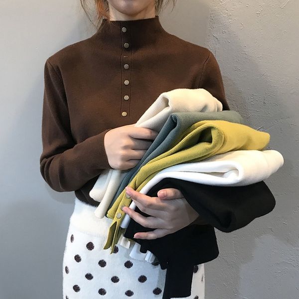 new type of button down bottoming with round neck, fit and warm sweater in autumn and winter 2019 sweater, White;black
new type of button down bottoming with round neck, fit and warm sweater in autumn and winter 2019 sweater, White;black