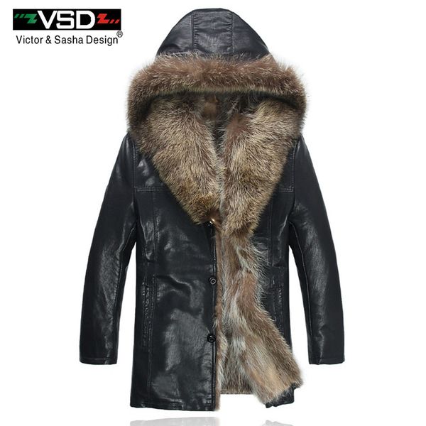 hipping winter fashion men's coats raccoon fur pu leather jacket hat keep warm leather jackets man vs, Black
hipping winter fashion men's coats raccoon fur pu leather jacket hat keep warm leather jackets man vs, Black