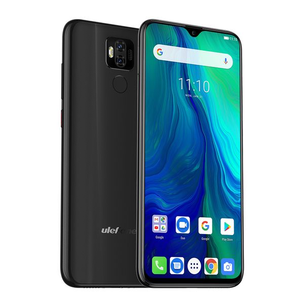 

ulefone power 6 smartphone android 9.0 helio p35 octa-core 6350mah 6.3" 4gb 64 gb 16mp face id nfc 4g lte global mobile phones