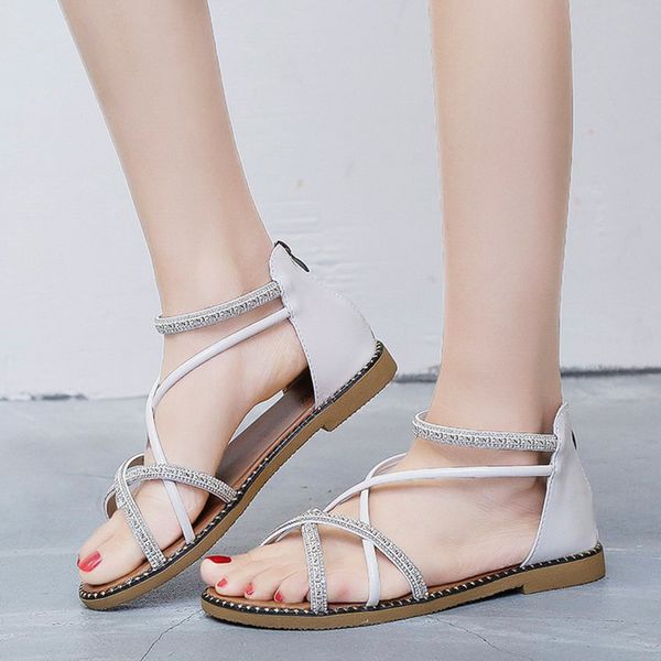 rhinestones pu leather gladiator sandals women cross narrow band sandalias closed heels beach shoes crystal letter sandale femme, Black
rhinestones pu leather gladiator sandals women cross narrow band sandalias closed heels beach shoes crystal letter sandale femme, Black