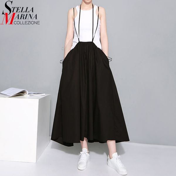 2019 summer women black long maxi skirt elastic waist pleated infinite skirt convertible girls loose casual suspender skirt 1388, Black;gray
2019 summer women black long maxi skirt elastic waist pleated infinite skirt convertible girls loose casual suspender skirt 1388, Black;gray