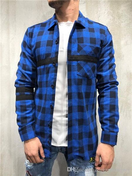 mens autumn plaid print shirts long sleeve designer casual turn down collar homme clothing fashion style apparel, White;black
mens autumn plaid print shirts long sleeve designer casual turn down collar homme clothing fashion style apparel, White;black