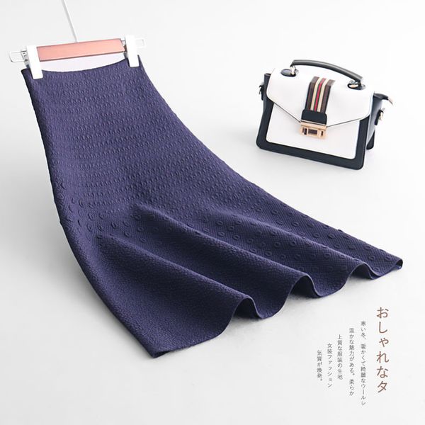 half-body skirt solid color joker embossing knitting will pendulum long skirt 1735, Black
half-body skirt solid color joker embossing knitting will pendulum long skirt 1735, Black