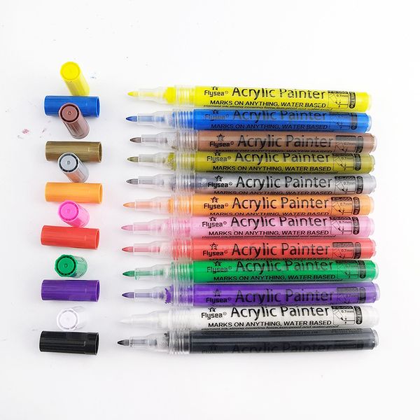 12 18 24 colors/set acrylic permanent paint marker pen for ceramic rock glass porcelain mug wood fabric canvas painting
12 18 24 colors/set acrylic permanent paint marker pen for ceramic rock glass porcelain mug wood fabric canvas painting