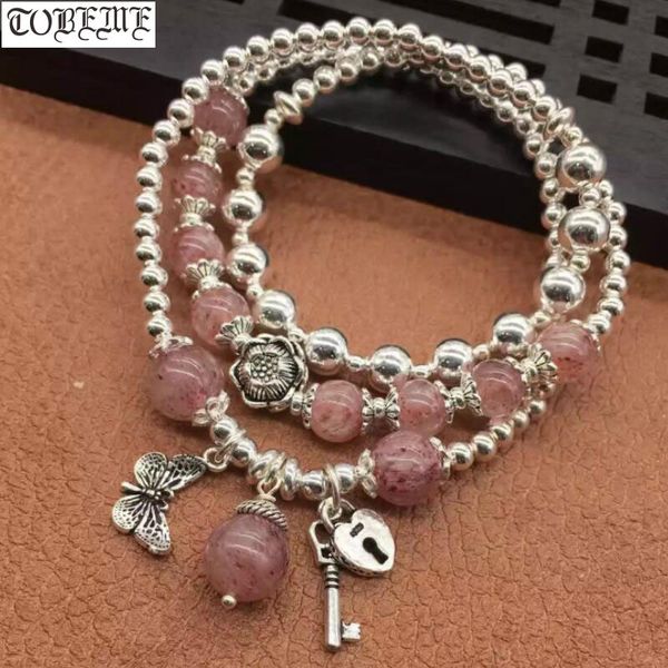 handmade 925 silver beads bracelet thai silver bohemia women bracelet key butterfly charm beaded lady, Black
handmade 925 silver beads bracelet thai silver bohemia women bracelet key butterfly charm beaded lady, Black