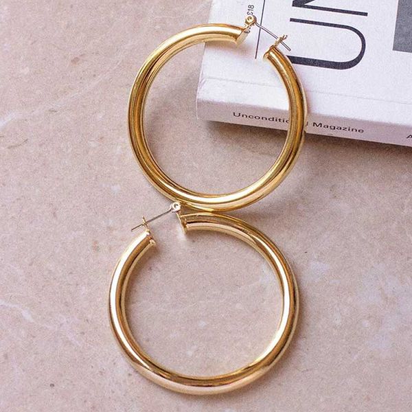 1pair big gold hoops hiphop rock earrings for women thick tube round circle rings zinc alloy trendy earrings, Golden;silver
1pair big gold hoops hiphop rock earrings for women thick tube round circle rings zinc alloy trendy earrings, Golden;silver