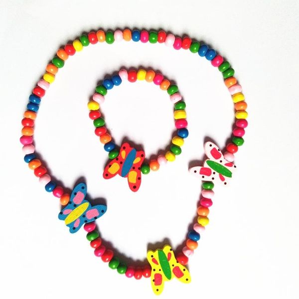 dreambell girls children butterfly colorful wooden necklace bracelet kids bead long necklace, Silver
dreambell girls children butterfly colorful wooden necklace bracelet kids bead long necklace, Silver