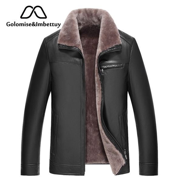 golomise&imbettuy genuine sheepskin leather jacket natural lamb fur liner parka coat men real leather shearling fur jacket/coat, Black
golomise&imbettuy genuine sheepskin leather jacket natural lamb fur liner parka coat men real leather shearling fur jacket/coat, Black