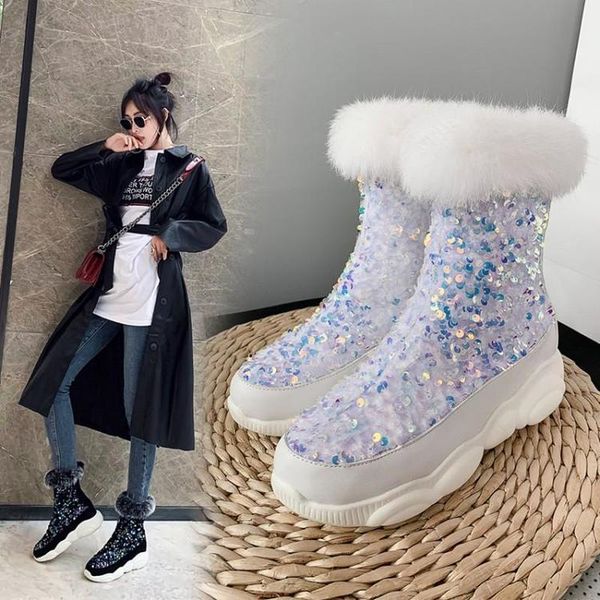 winter boots round snow muffin bottom regular round sequins stylish atmosphere elegant warm women's boots slip-on flat with, Black
winter boots round snow muffin bottom regular round sequins stylish atmosphere elegant warm women's boots slip-on flat with, Black
