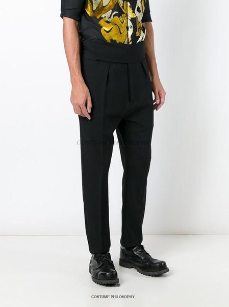 27-44 new 2018 men's clothing gd hair stylist catwalk fashion street slim simple casual pants plus size singer costumes, Black
27-44 new 2018 men's clothing gd hair stylist catwalk fashion street slim simple casual pants plus size singer costumes, Black