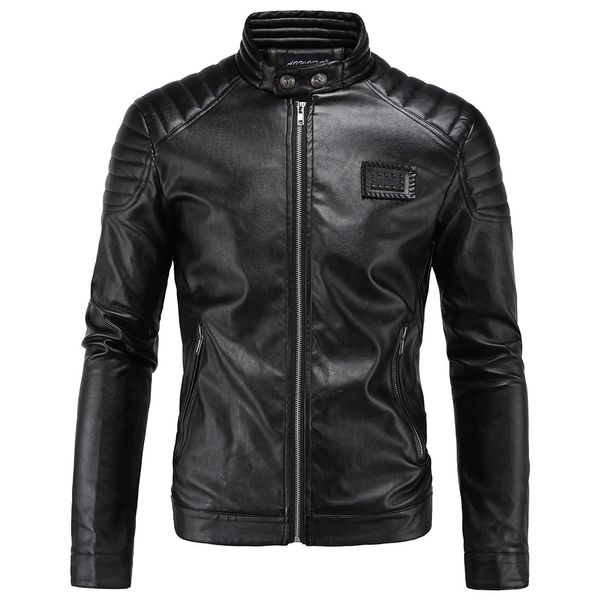 aowofs england elegant men's wear carrie leather coat locomotive korean-style slim fit stand collar high-end leather coat xd018, Black
aowofs england elegant men's wear carrie leather coat locomotive korean-style slim fit stand collar high-end leather coat xd018, Black
