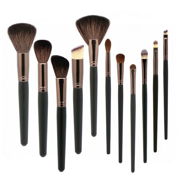 goat hair makeup brushes 11pcs make up set kit tools black natural blending foundation contour professional makeup brush set
goat hair makeup brushes 11pcs make up set kit tools black natural blending foundation contour professional makeup brush set
