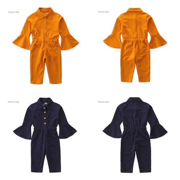 kids girls solid jumpsuits toddler baby flare sleeve lapel romper kids casual clothes girls button ruffle onesies teens leisure outfits 06, Blue
kids girls solid jumpsuits toddler baby flare sleeve lapel romper kids casual clothes girls button ruffle onesies teens leisure outfits 06, Blue