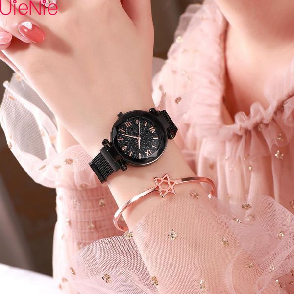 women watch simple starry sky numeral milan magnet buckle luxury fashion wild ladies geometric roman numeral quartz watch, Slivery;brown
women watch simple starry sky numeral milan magnet buckle luxury fashion wild ladies geometric roman numeral quartz watch, Slivery;brown