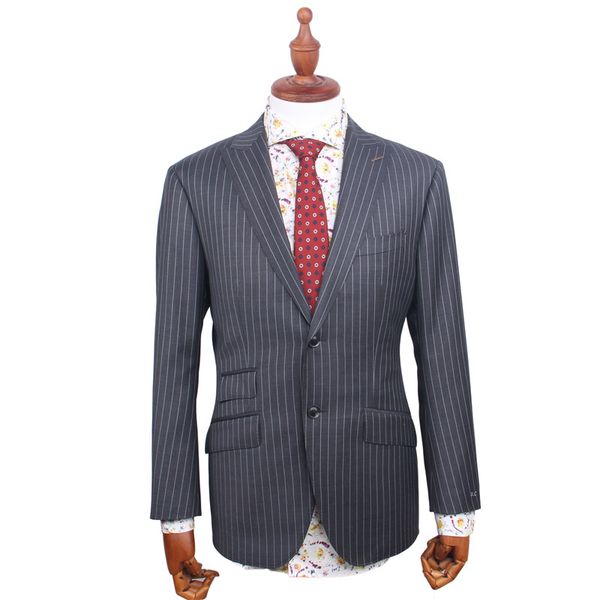 grey striped tuxedo custom made groom suit bespoke wedding high wool suits for men notch lapel men wedding suit, White;black
grey striped tuxedo custom made groom suit bespoke wedding high wool suits for men notch lapel men wedding suit, White;black