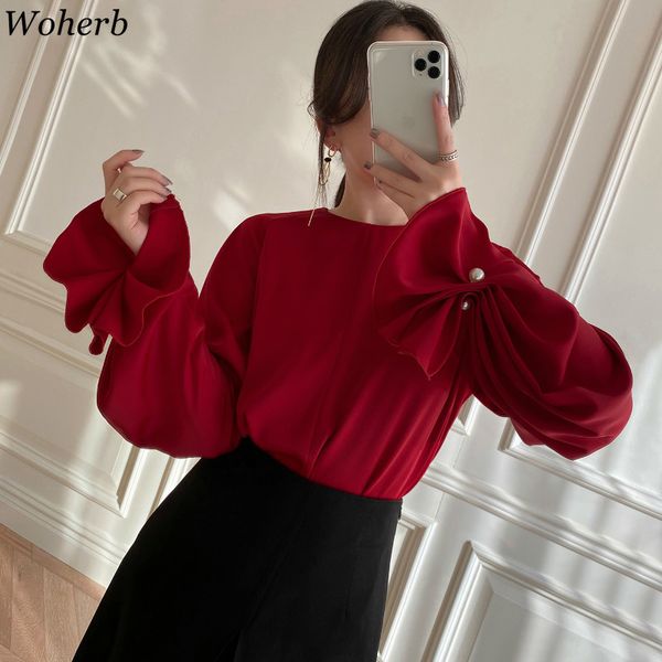 woherb elegant women blouses shirts ladies fashion flare sleeve wrap blouse female party 2020 streetwear top, White
woherb elegant women blouses shirts ladies fashion flare sleeve wrap blouse female party 2020 streetwear top, White