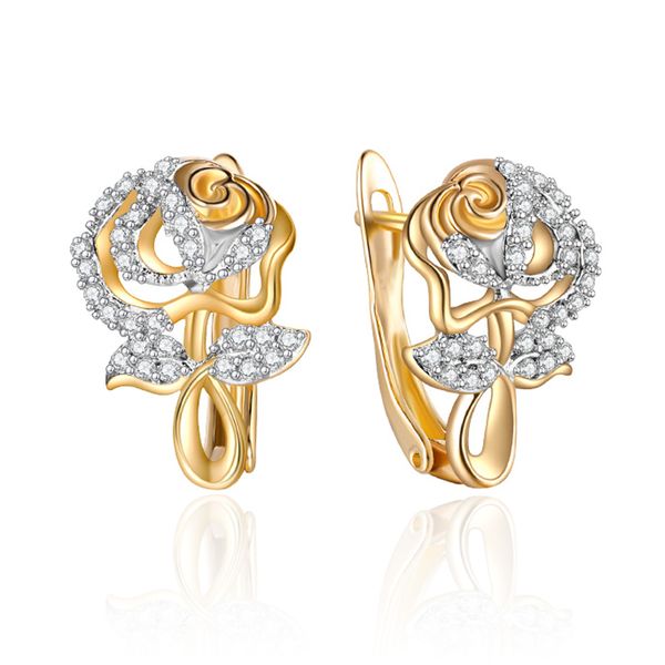 exquisite rose flower shape cz stud earrings for women girls gold zirconia crystal earring wedding party fine jewelry cute gifts, Golden;silver
exquisite rose flower shape cz stud earrings for women girls gold zirconia crystal earring wedding party fine jewelry cute gifts, Golden;silver