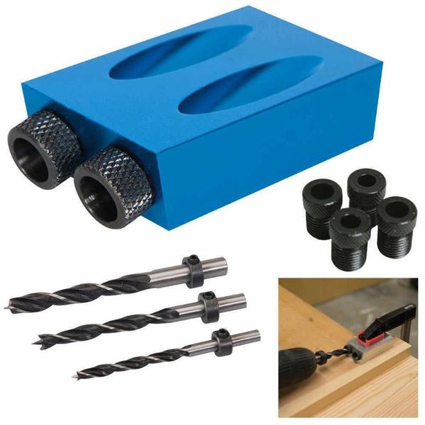 oblique hole locator drill bits woodworking pocket hole jig kit angle drill guide set puncher diy carpentry tools
oblique hole locator drill bits woodworking pocket hole jig kit angle drill guide set puncher diy carpentry tools