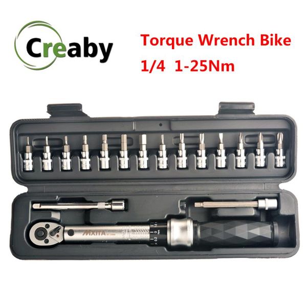 professional preset torque wrench 1/4" dr 1-25nm bicycle tool kits bike repair spanner hand tools high precision 3% industrial
professional preset torque wrench 1/4" dr 1-25nm bicycle tool kits bike repair spanner hand tools high precision 3% industrial