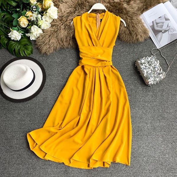 casual dresses neploe dress women summer 2021 arival v-neck sleeveless french chic cross drawstring slim waist paty vestidos, Black;gray
casual dresses neploe dress women summer 2021 arival v-neck sleeveless french chic cross drawstring slim waist paty vestidos, Black;gray