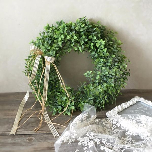 artificial leaf wreath with bow door hanging wall window decoration wreath holiday festival wedding decor
artificial leaf wreath with bow door hanging wall window decoration wreath holiday festival wedding decor