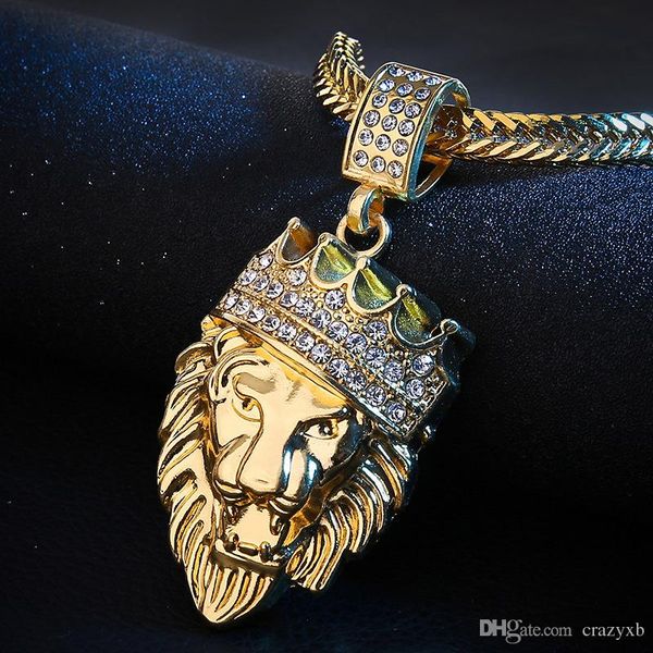 lion head pendants necklace fashion hiphop 78cm long gold-color plated statement necklace chain men jewelry gold chains for men, Silver
lion head pendants necklace fashion hiphop 78cm long gold-color plated statement necklace chain men jewelry gold chains for men, Silver