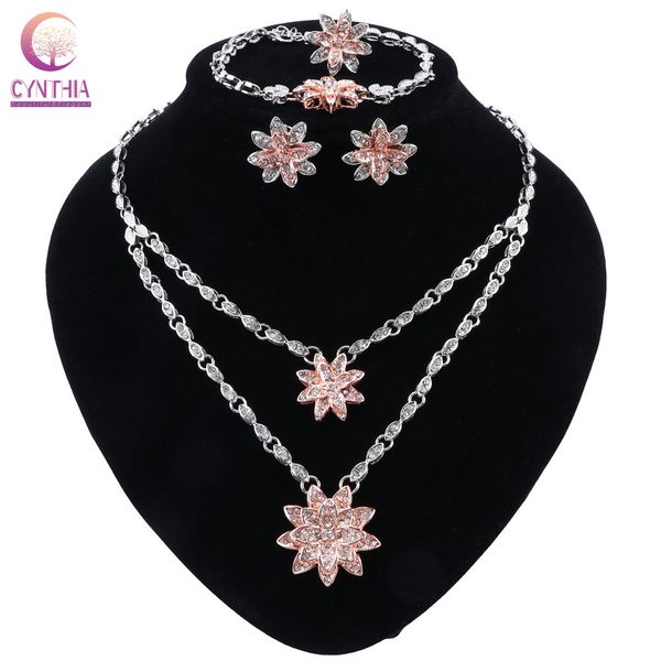 cynthia bridal gift fashion dubai jewelry sets nigerian wedding gold-color flower shape design african jewelry set, Silver
cynthia bridal gift fashion dubai jewelry sets nigerian wedding gold-color flower shape design african jewelry set, Silver
